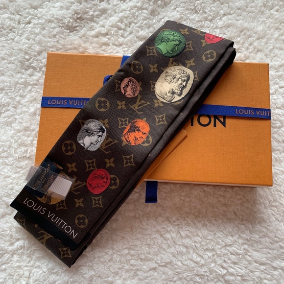 Louis Vuitton X Fornasetti Brown Silk Cameo Square Scarf